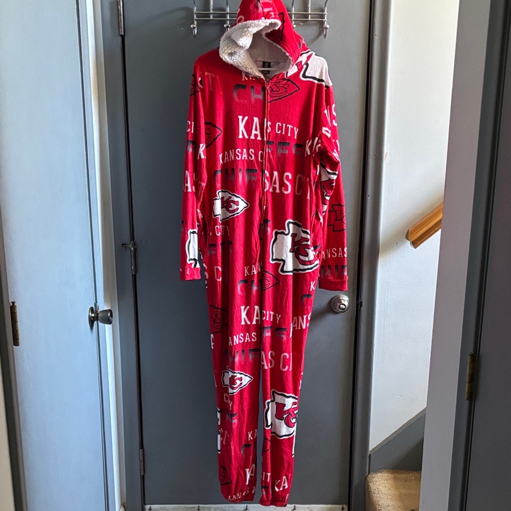 NFL Kansas City Chiefs Red Pajama Onesie